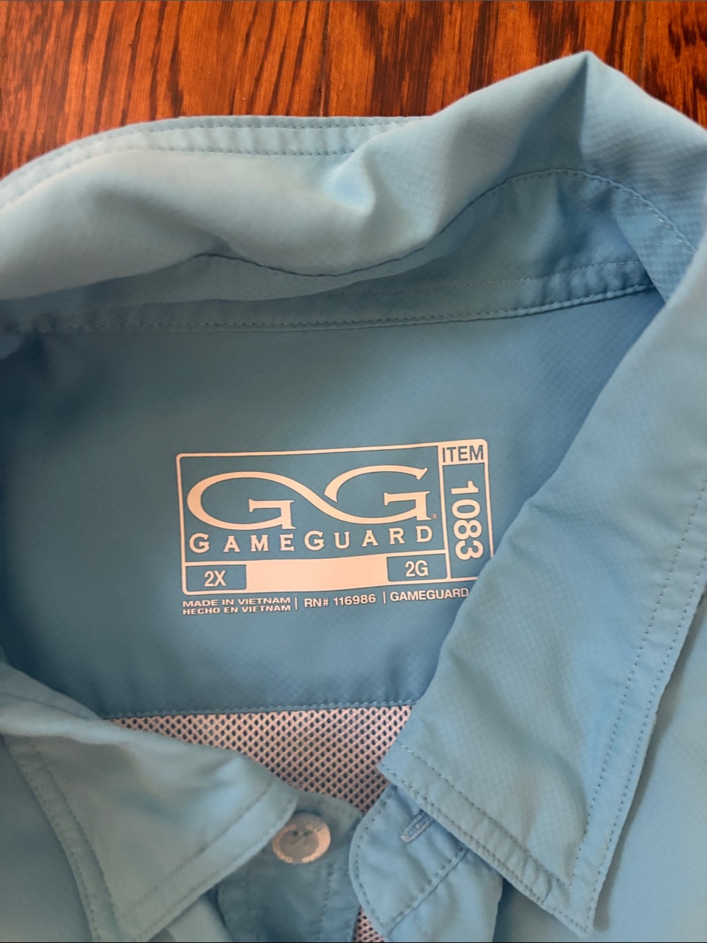 Game Guard Outdoor Fishing Shirt Marine Blue Size: 2XL - Picture 3 of 10